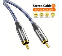TEMU Cable de audio RCA a RCA SUNKANDI | Cable de audio estéreo a para cine en casa, HDTV, altavoces de amplificador, con cobre libre de oxígeno