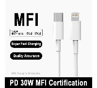 TEMU Cable de Carga Rápida PD 30W para Apple iPhone, Tipo C a Lightning Compatible con iPhone 14, 13, 12, 11 Pro Max, X, 8, 7, 6 Plus y SE - Accesorios Móviles