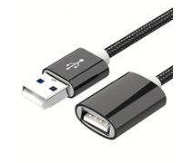 TEMU Cable de Extensión USB 2m/, Cable Alargador a Hembra de Velocidad, 6.6FT/10FT para Sincronización y Carga en Impresora, Teclado, Ratón, Webcam, Disco Duro
