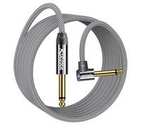 TEMU Cable de Instrumento Audio Riksoin, Compatible con Guitarra Eléctrica, , Batería, Pedales, Amplificadores, Preamps, Mezcladoras, Afinadores, Altavoces, Acústico, Cable a Ángulo de 1/4