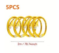 TEMU Cable Ethernet CAT6 de 5 piezas, transmisión de velocidad de 1000Mbps, con conector RJ45, 0.5m/1m/1.5m/5 pies/2m, duradero y flexible, ideal para uso en hogar/oficina/servidor/puerta de ()