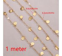 TEMU Cadena de Acero Inoxidable de 1m/2m con Colgante de 0.6cm, Accesorios Hechos a para Pulseras y Collares DIY para Mujeres