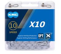TEMU Cadena de bicicleta KMC para montaña y carretera, velocidad , cadena de velocidad única [8/9/10/11 velocidades], plateado negro antirroedo (EPT)