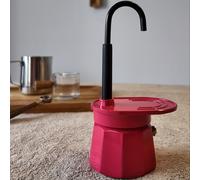 TEMU Cafetera de 1 taza (50ml) de un solo cabezal en color rosa melocotón, Moka, , Compatible con estufa (Regalo para fiestas, , Navidad)