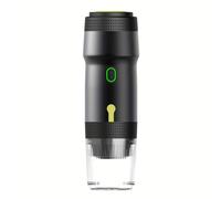 TEMU Cafetera Eléctrica Portátil 3-en-1 con Auto-calentamiento, Carga USB y Adaptador de Café y Cápsula de Níquel para Viajes, Caravanas, Senderismo, Oficina y Camping