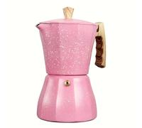 TEMU Cafetera Moka de Aluminio Octagonal Rosa de 3/6 Tazas, Aparato de Café para Espresso, y Lindo (Regalo de Navidad, San Valentín, )
