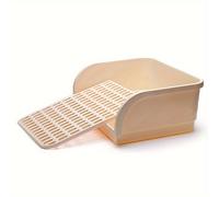 TEMU Caja de Arena para Conejos de Tamaño Extra Grande con Cajón - 17" x 13" Inodoro de Esquina para Hámsters Adultos, Chinchillas, Hurones y Mascotas Pequeñas