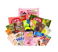 TEMU Caja de Dulces Asiáticos - Mezcla de 20 Snacks de Japón, Corea y China | Incluye Mochi, Pocky y Más | Caja de Snacks Asiáticos de Moda | Idea de Regalo para Fans y Mentes Curiosas