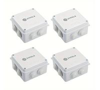 TEMU cajas de conexión de plástico ABS, adecuadas para cajas de ingeniería eléctrica , diseñadas para ser a prueba de polvo, en color . de gran tamaño mide 3.94" X 3.94" X 2.76"