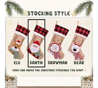 TEMU Calcetín Navideño Personalizado 3D con de // Bordado - Adorno de Tela Bordado a con 4 , Decoración Colgante para Repisa de Chimenea - & Calcetines con