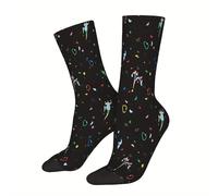TEMU Calcetines de Escalada Coloridos con Estampado de Calcetín para Hombre, Poliéster y Transpirable, Idea de Regalo , Calcetines