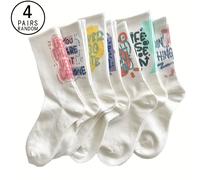 TEMU Calcetines de media caña con rayas blancas, modernos y versátiles para mujer, disponibles en varios tamaños, con diseño de en el talón, para todas