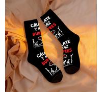 TEMU Calcetines deportivos unisex con diseño divertido "Shut Up & " para Crossfit y gimnasio, calcetines de fútbol de mujer, regalo casual para exteriores