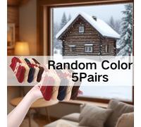 TEMU Calcetines Gruesos de Mujer con Estampado de , 5 , Suaves y Cómodos, Ideales para Navidad, Otoño e Invierno (Color Aleatorio)