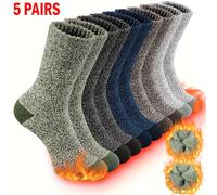 TEMU Calcetines Térmicos de Invierno - 5 - Cálidos y Cómodos para Senderismo, Pesca | de Poliéster Transpirable | Lavable a Máquina