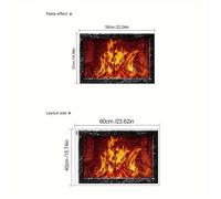 TEMU Calcomanía Autoadhesiva para Chimenea - Estilo Contemporáneo, Pegatina de PVC Removible para Mejorar el de