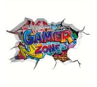 TEMU Calcomanía de de Consola de 3D - Pegatina de Removible Jugadores, Estilo de Dibujos Animados Contemporáneo, Decoración de Dormitorio, Fácil de Aplicar y , de Videojuegos en