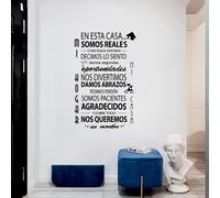 TEMU Calcomanía de Pared Negra con Frases en Español - Pegatina Autoadhesiva Removible de PVC, Estilo para Dormitorio, , Estudio - Decoración Motivacional para el Hogar, Decoración de Habitación