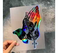 TEMU Calcomanía Impermeable de Manos en Oración de México - PVC Duradero, Pegatina Resistente al Sol para Carrocería de Motocicleta, Ventana de Coche y Parachoques