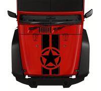 TEMU Calcomanías creativas para coche con forma de estrella para el capó del vehículo, calcomanías de decoración de motor de polietileno