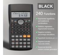 TEMU Calculadora , 240 Funciones, de 2 Líneas - Aprobada para Exámenes, para y Profesionales, Matemáticas Avanzadas, Ingeniería y (Pila AAA No Incluida)