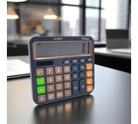 TEMU Calculadora de Escritorio 14 Dígitos: Energía Solar/Batería, y Teclas Grandes para Oficina, Finanzas, Contabilidad, batería no incluida