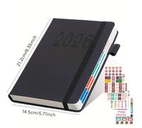 TEMU calendario 2026 para , gestión del y planificación diaria. cuaderno A5 5 pegatinas de planificación, lo que lo convierte en un regalo ideal para el aprendizaje, el trabajo y todo el año.