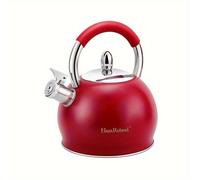 TEMU Calentador de acero inoxidable de 3L, para cocinas a gas e inducción con silbato automático