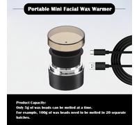 TEMU Calentador de Cera Mini USB de 10ml con Olla de Silicona - Calentador Portátil Rápido de para Depilación Facial, Cejas, Labios, Bikini y Axilas - Fácil de Limpiar, Compacto para Hogar y Viajes