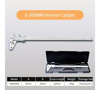 TEMU Calibrador Vernier 6" 8" 12" Calibrador de acero inoxidable sin digital 0-300 mm Micrómetro manual Calibrador de precisión 0.01 mm Calibrador deslizante duradero Herramienta de medición