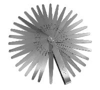 TEMU Calibradores de de 16 hojas | Calibradores de marcados en SAE y métrico para el ancho del o la , ideal para bujías, válvulas, , guitarras