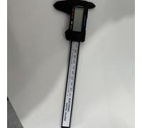 TEMU Calibre Digital de Precisión con Pantalla LCD Grande - Regla Electrónica de Micrómetro de PVC Duradero, Negro, para Medición Dimensional