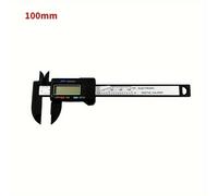 TEMU Calibre digital electrónico de 100 mm, esfera en fibra de carbono, calibrador Vernier, micrómetro, herramienta de medición, regla numérica