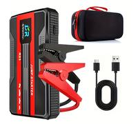 TEMU Caliente: Arrancador Portátil para Coche con Linterna LED, Herramienta de Emergencia y Batería Externa SOS, Ideal para Autos de y Diésel 12V, Capacidad 101.44 Onzas -