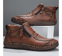 TEMU Calzado casual para hombre, que elegantes mocasines y zapatos de vestir hechos a disponibles en negro, marrón y , adecuados para ocasiones formales.