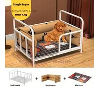 TEMU Cama Elevada para Perros con Estructura de Aleación - Sofá para Mascotas Transpirable y Duradero, Relleno de Fibra de Poliéster, Montaje Fácil para Pequeñas a Medianas