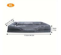 TEMU Cama Extra Grande para Perros | Espuma Ortopédica Tipo de Huevos con , Antideslizante, Removible Lavable, Material de Poliéster