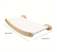 TEMU Cama flotante de madera para gatos montada en la pared, diseño de estante con colchoneta para descansar , estructura de escalada para gatos de interior
