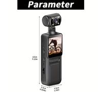 TEMU Cámara Corporal Portátil y Usable Full HD con Video 1080P, Lente Giratorio 180° y Visión Nocturna, Compatible para Deportes, Ciclismo, Viajes, Grabación de Mascotas//Periodismo