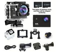 TEMU Cámara de acción Ultra-HD 4K con tarjeta de memoria de 32 GB, cámara submarina transparente, , automático, pantalla LCD, batería recargable - Ideal para al y fotografía submarina, OURLIFE