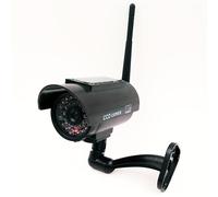 TEMU Cámara de Seguridad Falsa con Energía Solar, de Vigilancia Simulado con Luz LED Intermitente, Cámara Falsa para Interior o Exterior