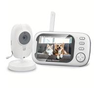 TEMU Cámara de Vigilancia con Video Nocturno y Audio Bidireccional | Monitor para Perros/ con Pantalla de , Alarma de Lágrimas, Llamada con un , Resolución 720p, Carga USB, No Resistente - HISMAHO