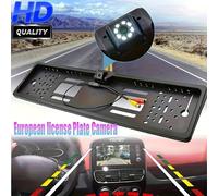 TEMU Cámara de visión nocturna de 8 LED para de matrícula europea - Compatible con matrículas de la UE, uso trasero y de respaldo, visión nocturna a todo color, no necesita batería