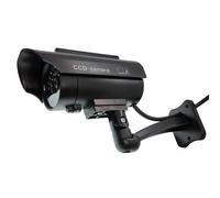 TEMU Cámara Falsa con Luz LED Parpadeante, Cámara de Seguridad Falsa para Interior y Exterior con Montaje Ajustable, Cámara CCTV Simulada para Hogar y Negocio