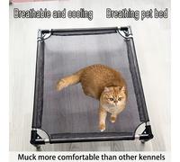 TEMU Camilla para Perros de Acero Inoxidable Transpirable y Duradera - Confort Todo el Año, Control de Olores, Montaje Fácil, y Respiración para Mascotas Pequeñas a Medianas, Diseño Rectangular