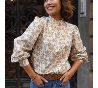 TEMU Camisa casual de larga con estampado floral, estilo europeo y americano, nueva colección de y otoño de fondos directores