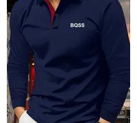 TEMU Camisa Casual de y Ecuestre para Hombres BQSS, Larga, Estilo Business Casual para Hombres Maduros, Transpirable y Cómoda, Ideal para Otoño e Invierno, Se Puede Usar como Capa Interior o Exterior