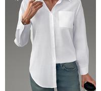TEMU Camisa de mujer clásica y de moda para , /otoño, con bolsillo de nudo de bambú , tapeta frontal de un solo peche, largas, corte , de abrigo casual para mujer