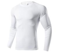 TEMU Camiseta de Compresión para Hombre de Larga con Absorción de , Ajuste Ceñido, Elasticidad y Capa Base Transpirable de Secado Rápido - Paquete Individual