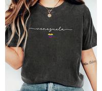 TEMU Camiseta de corta Venezuela para mujeres - Tejido de poliéster casual, cuello , estilo de , colección